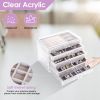 Clear Acrylic Jewelry Box Organizer with 5 Drawers Stackable Jewelry Holder Velvet Storage Case for Earrings Rings Bracelets Necklaces Ideal Gift for