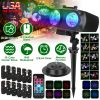 2 In 1 Holiday Projector Light Projection Lamp Indoor Outdoor with 10-Color Ocean Wave 10 HD Slides 3 Bases Remote Control for New Year Valentine\'s D