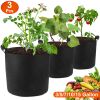 3 Pack Plant Grow Bags Potato Vegetable Planter Bags Breathable Planting Fabric Pots 3Gallons