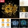 2M 100 LED Fairy String Lights Copper Wire w/Remote Control Party Xmas Decore Lights