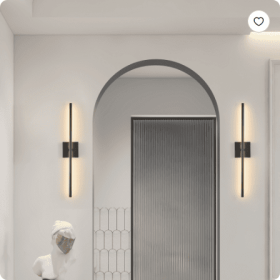28  2-Pack Modern LED Wall Sconce, Minimalist Indoor Wall Light Fixtures, Black Matte Finish For Living Room, Bedroom, Hallway, Hotel, And Home Decor