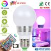 16 Colors Change LED Bulbs E27 3W RGB Dimmable Mood Lighting Lamp IR Remote Control