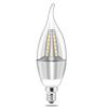 4pcs 5W E12 Candelabra Bulbs 600 LM 50W Equivalent Candle Flame Tip Light Bulb 6500K Cold White Non-Dimmable Lamp
