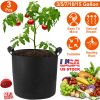 3 Pack Plant Grow Bags Potato Vegetable Planter Bags Breathable Planting Fabric Pots 3Gallons