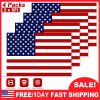 4 Pcs 3 x 5 Ft American US Flags Vivid Color and UV Fade Resistant Canvas Header Double Stitched with Brass Grommets for Indoor Outdoor