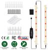 LED Plant Grow Light Strips Full Spectrum Plant Growing Lamp Bar with 2 Strips 60LEDs 4/8/12H Timer 5-Brightness Levels
