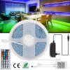 LED Strip Lights 16.4FT 150 LEDs RGB Color Changing Lamp IP65 Waterproof 5050 LED Dimmable LED Decorative Lights DIY Strip Lights w/ IR Remote