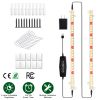 LED Plant Grow Light Strips Full Spectrum Plant Growing Lamp Bar with 2 Strips 60LEDs 4/8/12H Timer 5-Brightness Levels