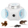360° Ultrasonic Rodent Chaser Electronic Plug-in Mouse Control for Indoor Use Rodent Deterrent with Ultrasonic Sound
