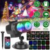 2 In 1 Holiday Projector Light Projection Lamp Indoor Outdoor with 10-Color Ocean Wave 10 HD Slides 3 Bases Remote Control for New Year Valentine\'s D