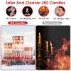 3Pack Christmas Flameless LED Candles Deer Flickering Candle Lights Pillar Candles with 3 Lighting Modes Timer Remote Control