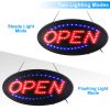 LED Open Sign 18.7x9.45in Business Neon Open Sign Advertisement Board with Steady Flashing Modes Business Hours and Open Closed Sign