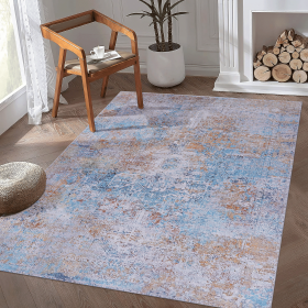 LOOM & LUXE Area Rugs 9x12 Living Room, Washable Rug, Low-Pile, Non-Slip, Non-Shedding, Foldable, Kid & Pet Friendly - Area Rugs for living room