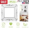 2 Packs Decorative Switch Cover European Romantic Wall Plate Protector w/Adhesive Sticker UK Style for Living Room Bathroom Kitchen