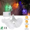 LED Star Moon IP43 Waterproof String Lights 2 Light Modes Battery Powered Decorative Light for Ramadan Christmas Wedding Party Home Patio Multi-color