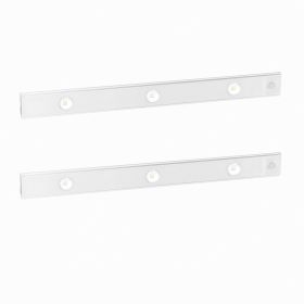 2Pack Rechargeable Cabinet Light Motion Sensor Light Cordless LED Closet Lamp 3 Colors Dimmable Light for Kitchen Cabinet (Option: 2PcsLight40CMSilver)