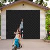 8*7FT Magnetic Thermal Insulated Garage Door Curtain for Winter Singe-Car Garage Screen with Magnetic Closure 6 Roll Up Buckle Straps for One Cars Wea