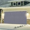 16*7FT Magnetic Thermal Insulated Garage Door Curtain for Winter Two-Car Garage Screen with Magnetic Closure 8 Roll Up Buckle Straps for Two Cars Weat