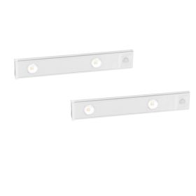2Pack Rechargeable Cabinet Light Motion Sensor Light Cordless LED Closet Lamp 3 Colors Dimmable Light for Kitchen Cabinet (Option: 2PcsLight20CMSilver)