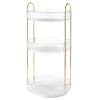 3 Tier Rotating Makeup Organizer 360° Spinning Perfume Cosmetic Storage Tray 55LBS Load Countertop Shelves for Lotion Lipstick