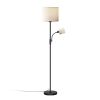 67.32In Mother Daughter Floor Lamp with Linen Shade 3200K Brightness 360° Adjustable Reading Light Modern Decoration Standing Lamp for Living Room Bed