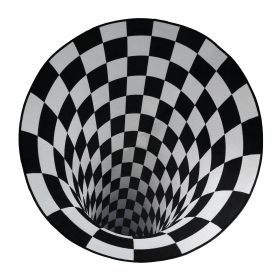 3D Visual Floor Area Mat Anti-slip Illusion Rug Doormat Round Living Room Carpet Mat (Option: IllusionCarpet60cm)