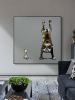 Hand Painted Abstract Upside Down Dog Wall Art Poster and Print Canvas Painting Creative Living Room Decor Picture