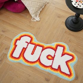 Colorful rugs, super soft thickened fluffy area rugs for living room, soft plush area rugs, plush indoor rugs for bedrooms (Color: Blue and white)