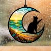 1pc color commemorative cat and dog UV printed acrylic hanging decoration for home window decoration pendant