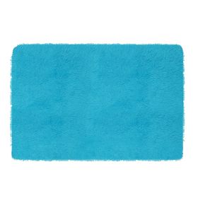 Fluffy Bedroom Rug 4’ x 2.6’ Anti-Skid Shaggy Area Rug Decorative Floor Carpet Mat for Nursery Bedroom Living Room (Option: RugFloorMatBlue)